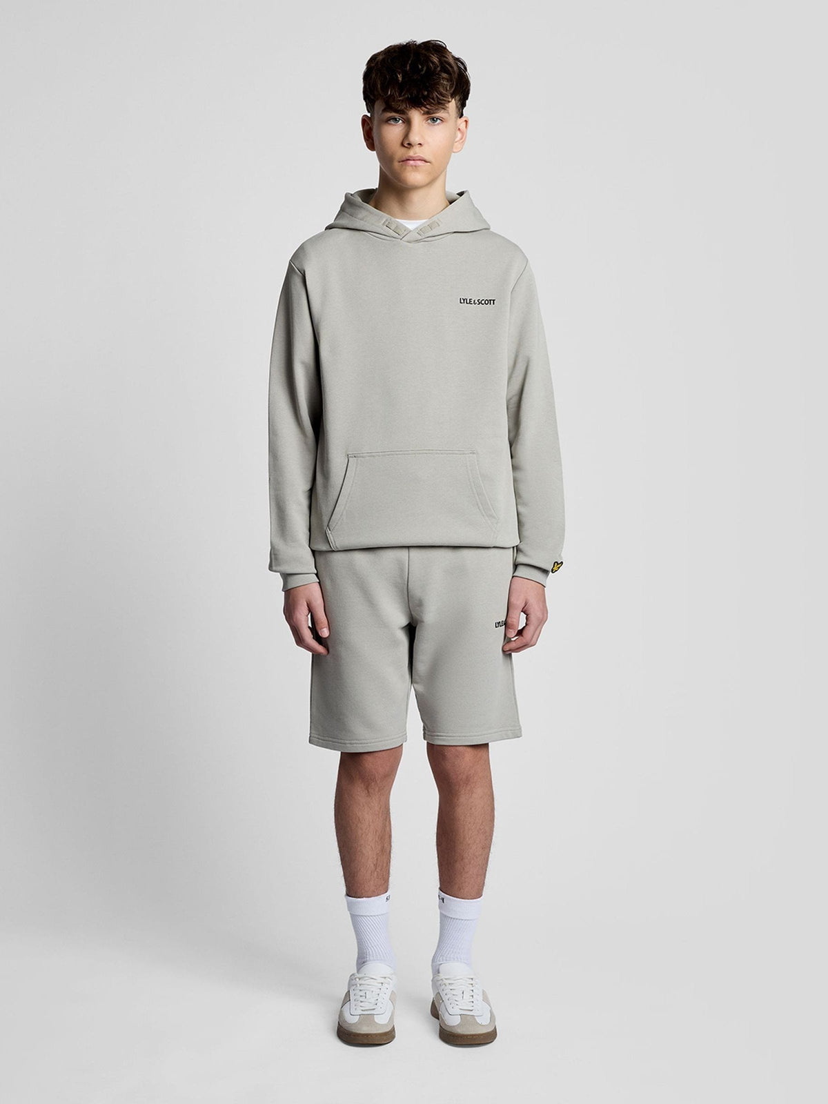 Dsiney Kidz - Lyle & Scott Grey Logo Print Hoodie image 2