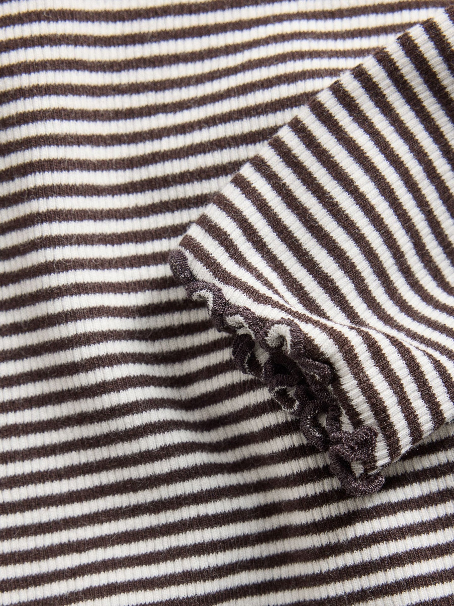 Dsiney Kidz - The Set 6 Pack Long Sleeve Cropped Rib Jersey T-Shirts Stripe/Chocolate Brown/Light Brown/Cream image 9