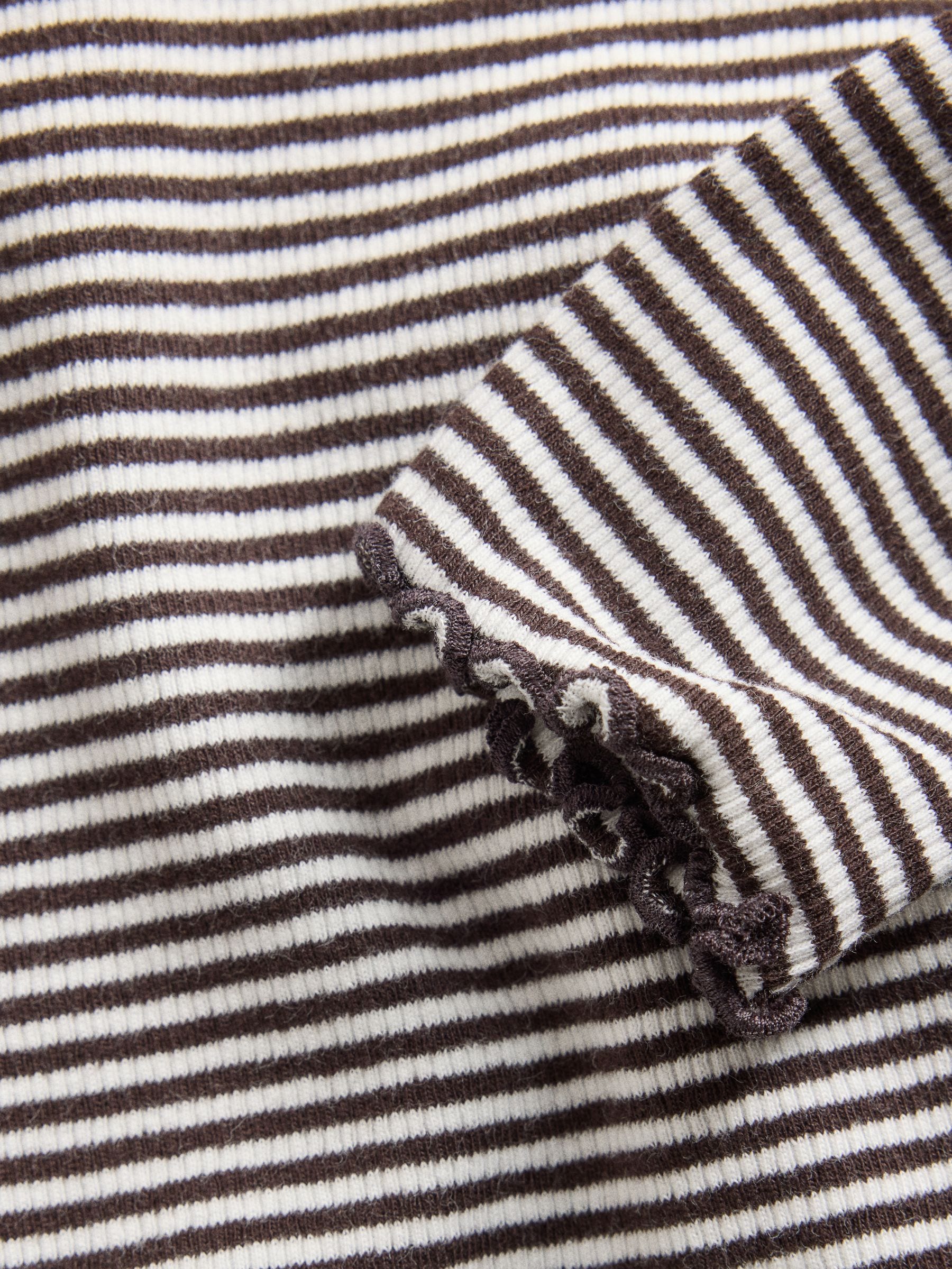 Dsiney Kidz - The Set 6 Pack Long Sleeve Cropped Rib Jersey T-Shirts Stripe/Chocolate Brown/Light Brown/Cream image 9