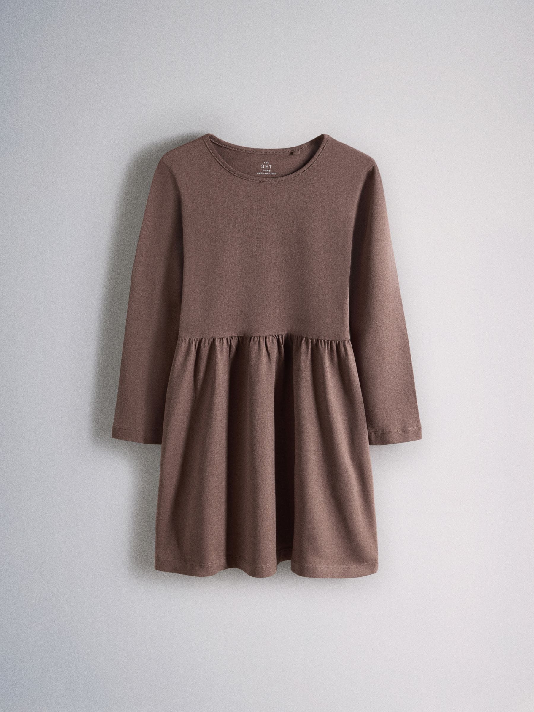 Dsiney Kidz - The Set 3 Pack Long Sleeve Jersey Skater Dress Chocolate Brown Animal Print/Neutral Stripe image 10
