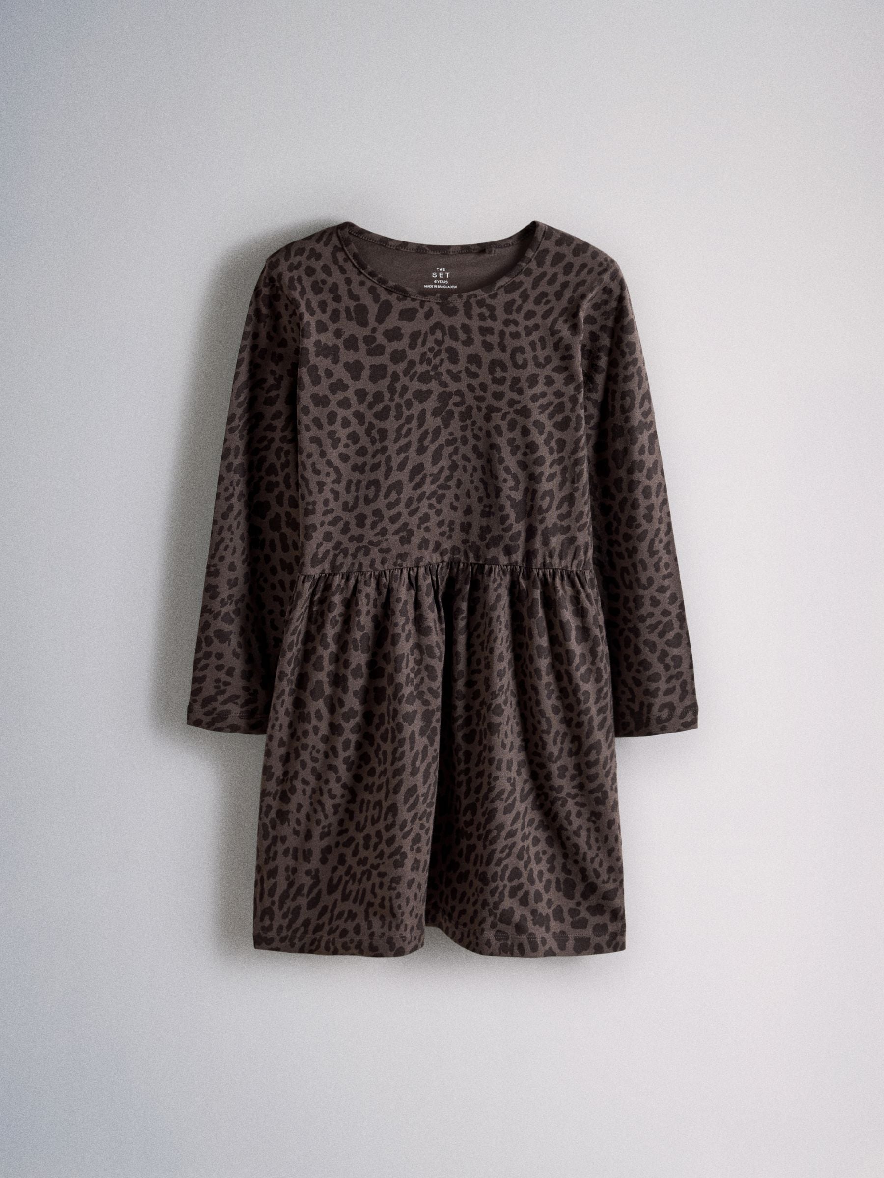 Dsiney Kidz - The Set 3 Pack Long Sleeve Jersey Skater Dress Chocolate Brown Animal Print/Neutral Stripe image 8