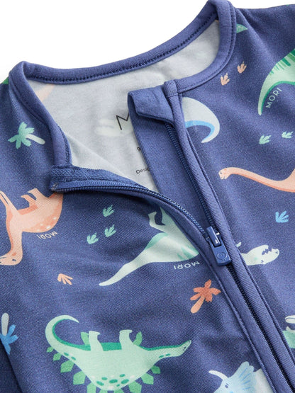 MORI Blue Supersoft Dinosaur Nights Clever Zip Sleepsuit image 4