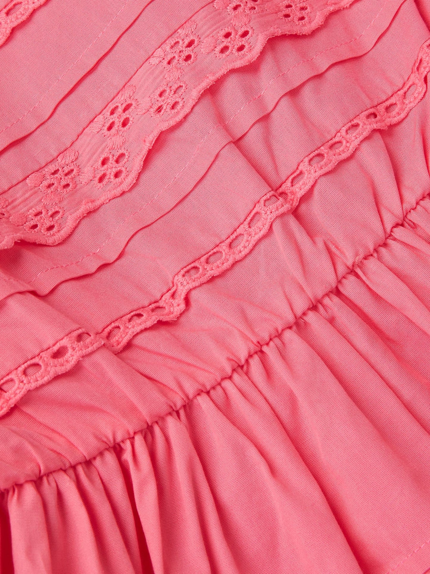 Monsoon Pink Broderie Tiered Dress image 4