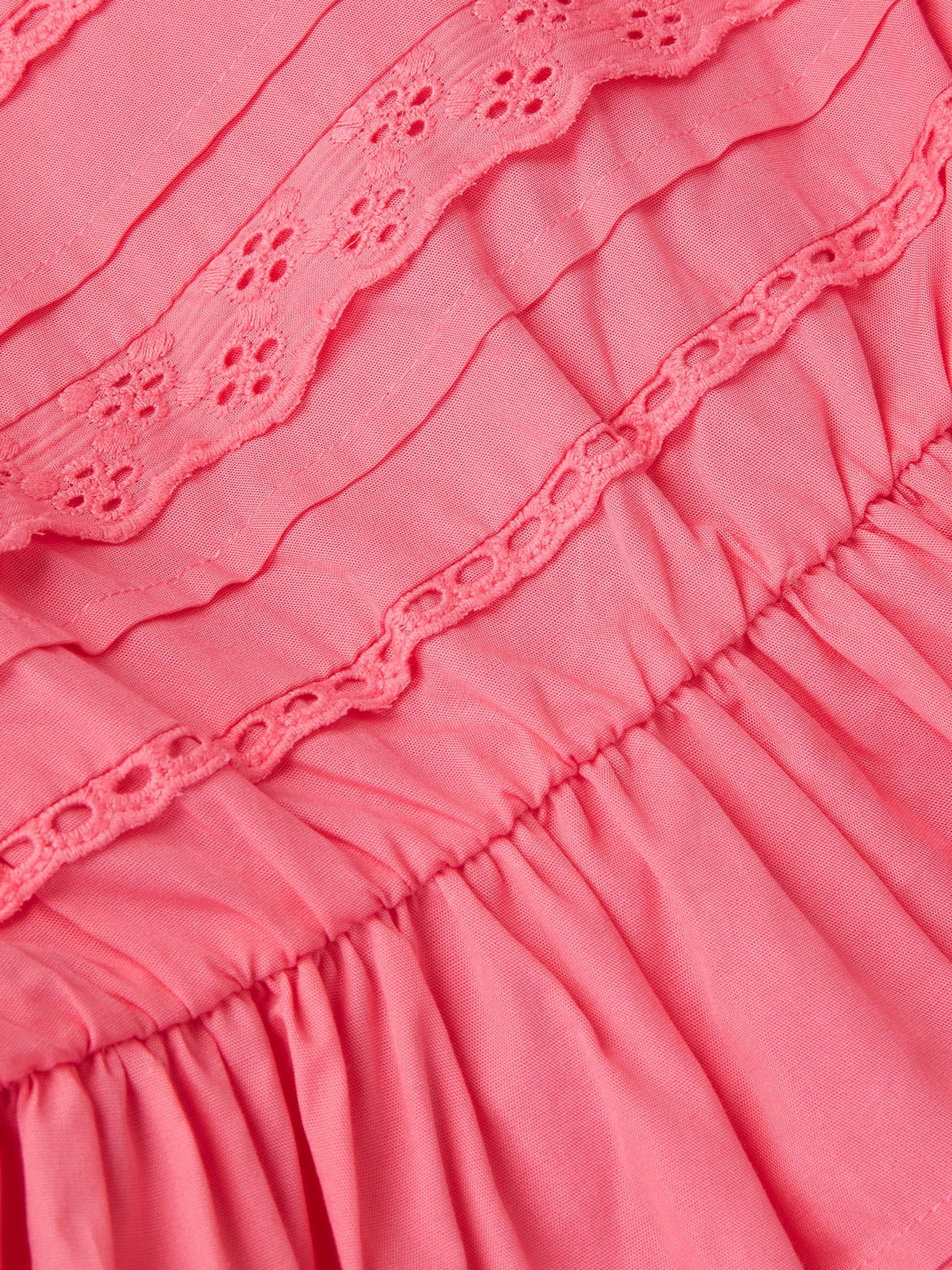 Monsoon Pink Broderie Tiered Dress image 4