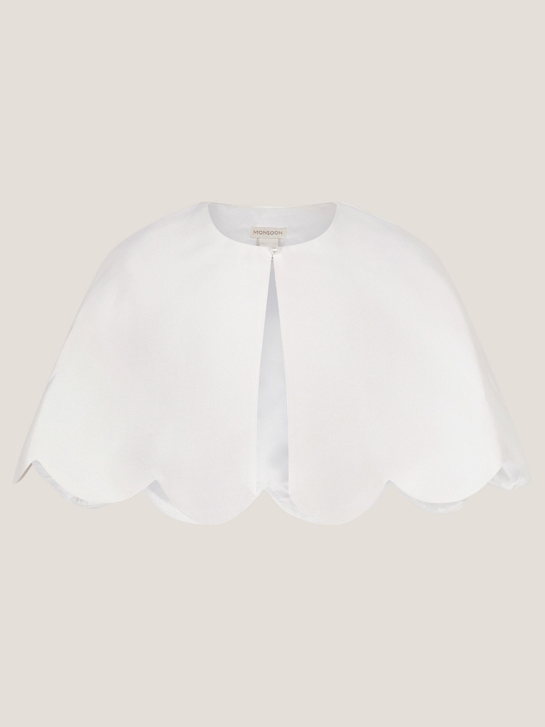 Monsoon White Duchess Scallop Cape image 2