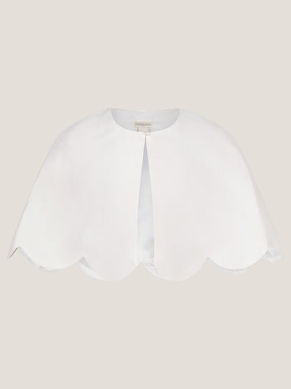 Monsoon White Duchess Scallop Cape image 2