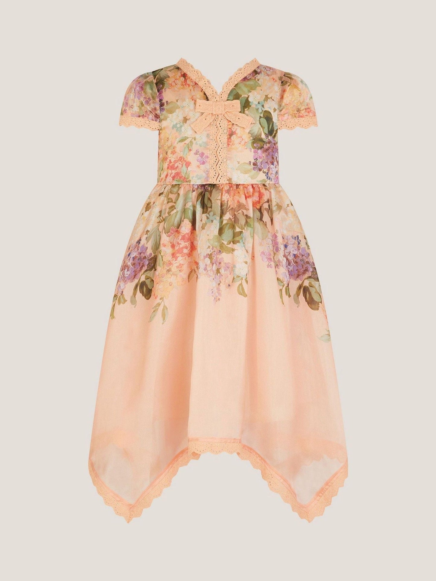 Monsoon Orange Alma Floral Print Bow Dress image 2