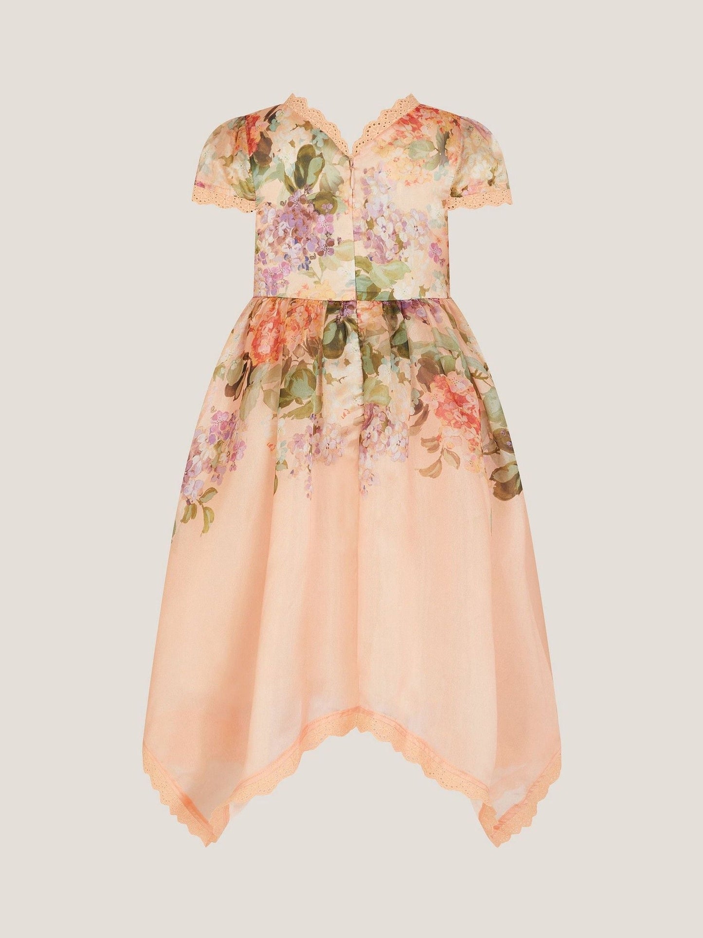 Monsoon Orange Alma Floral Print Bow Dress image 3