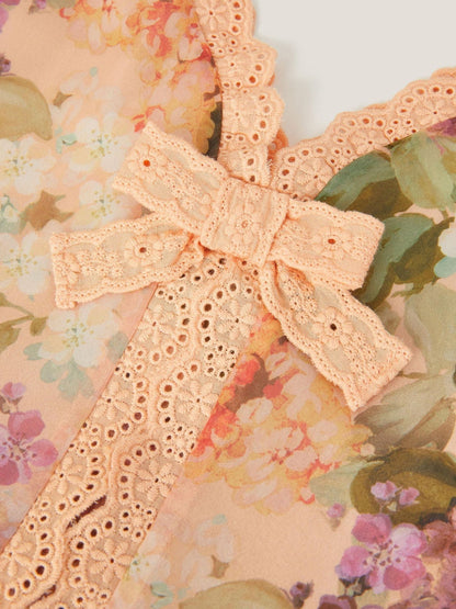 Monsoon Orange Alma Floral Print Bow Dress image 4