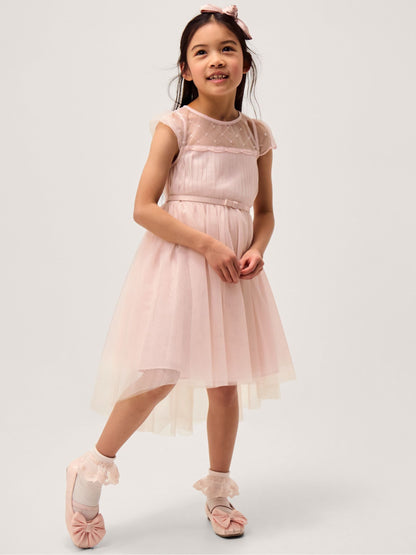 Monsoon Pale Pink Gracia Embroidered Yoke Tulle Dress image 1