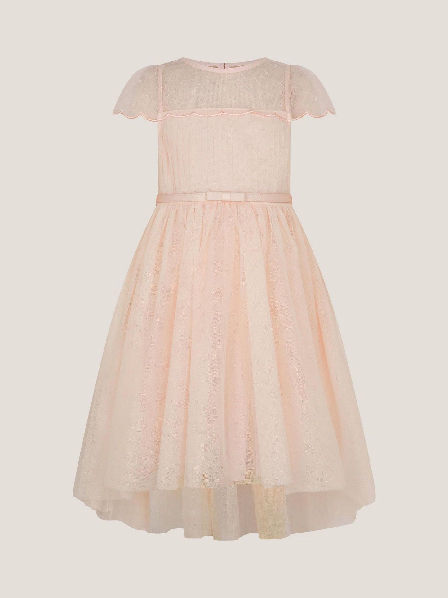 Monsoon Pale Pink Gracia Embroidered Yoke Tulle Dress image 2