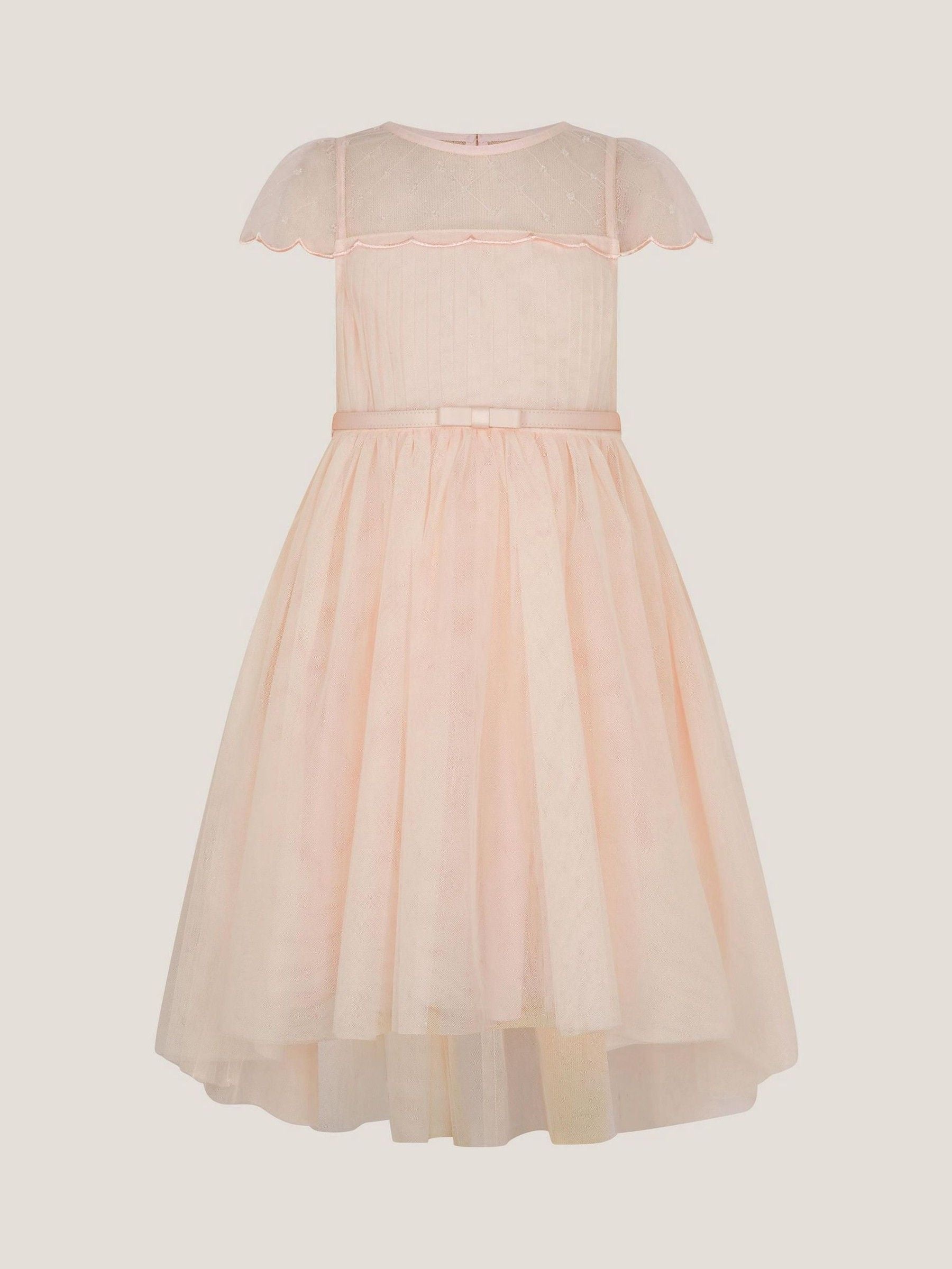 Monsoon Pale Pink Gracia Embroidered Yoke Tulle Dress image 2