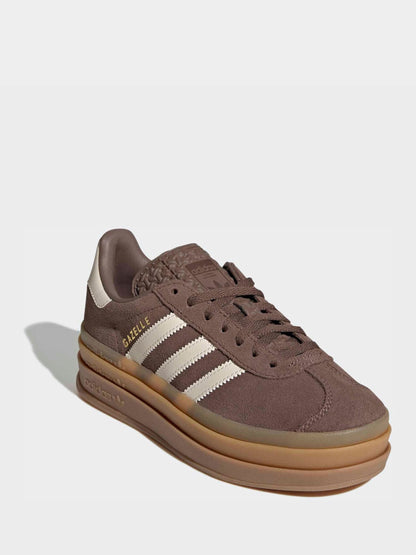 adidas Originals Brown/White Gazelle Bold Junior Trainers image 1