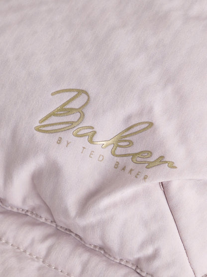 Baker by Ted Baker Lilac Purple Shower Resistant Bow Sleeve Padded Coat - image 13