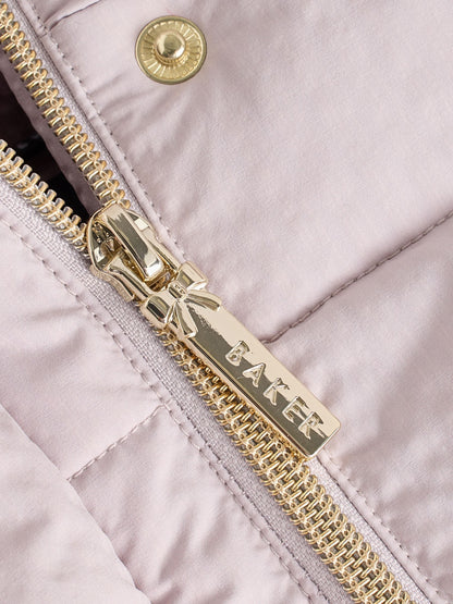 Baker by Ted Baker Lilac Purple Shower Resistant Bow Sleeve Padded Coat - image 14