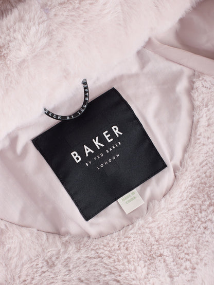 Baker by Ted Baker Lilac Purple Shower Resistant Bow Sleeve Padded Coat - image 15