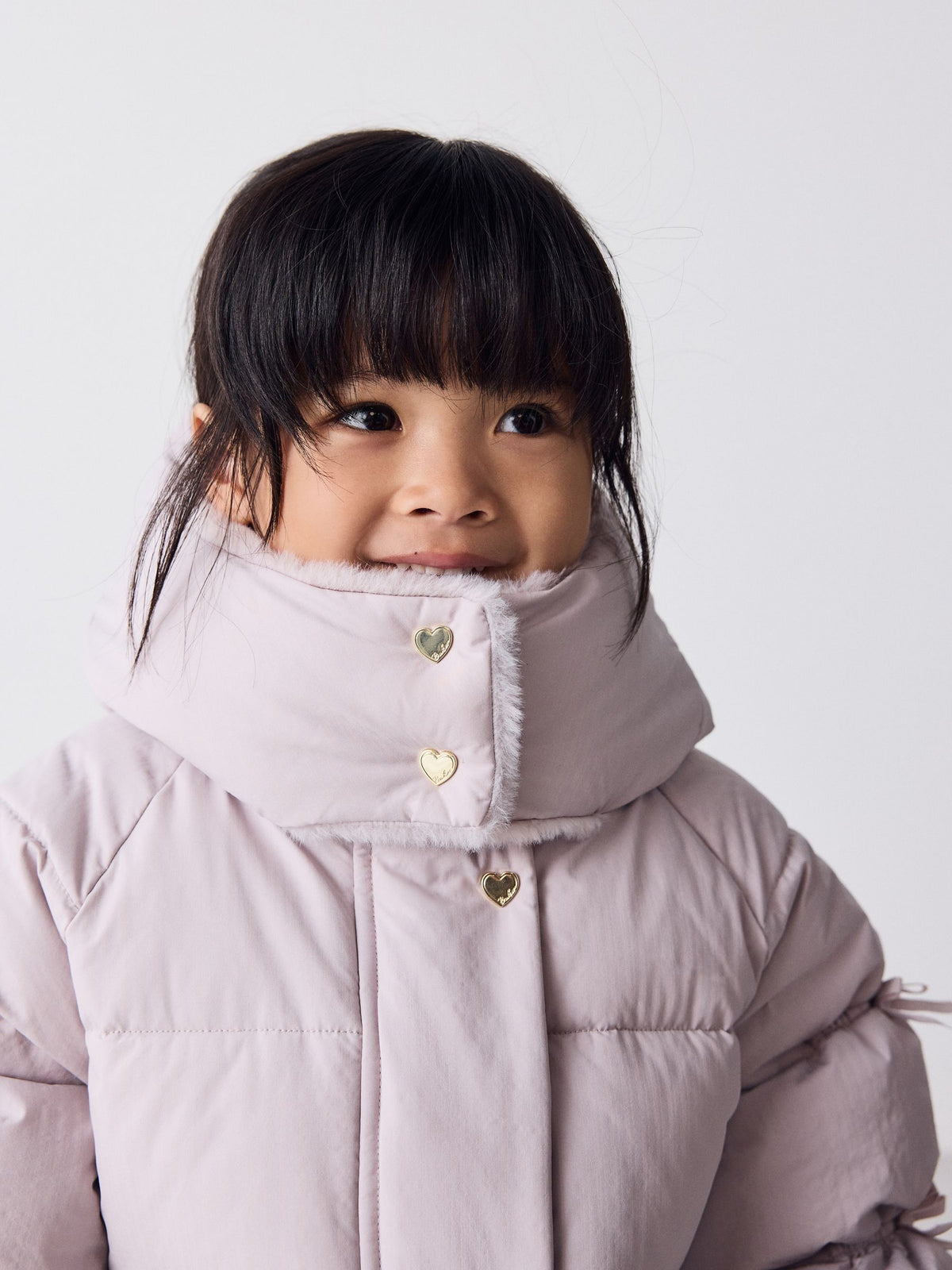 Baker by Ted Baker Lilac Purple Shower Resistant Bow Sleeve Padded Coat - image 5