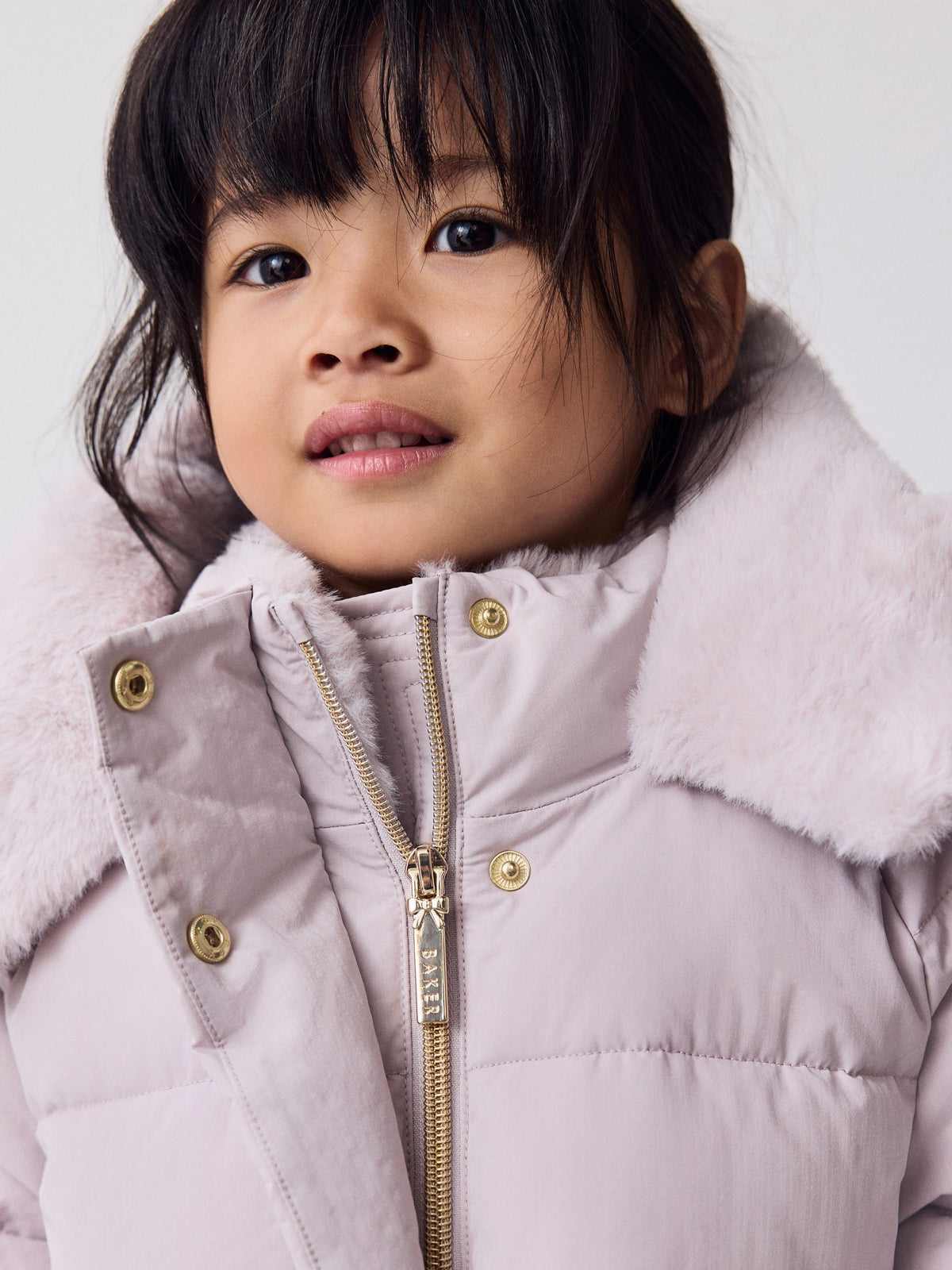 Baker by Ted Baker Lilac Purple Shower Resistant Bow Sleeve Padded Coat - image 6