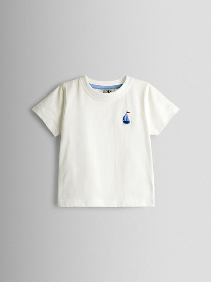JoJo Maman Bébé Navy Blue Boat T-Shirt image 2