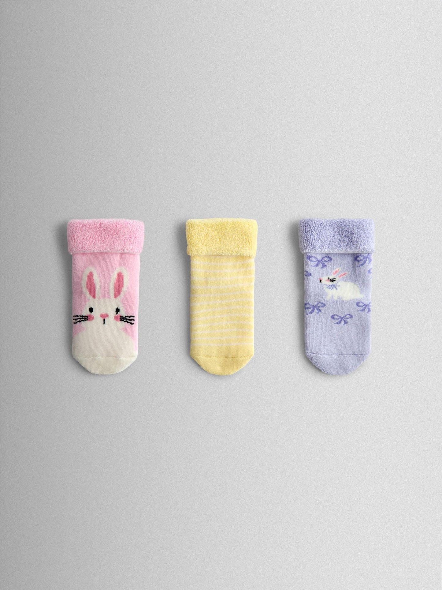 JoJo Maman Bébé Pastel 3-Pack Bunny Socks image 1