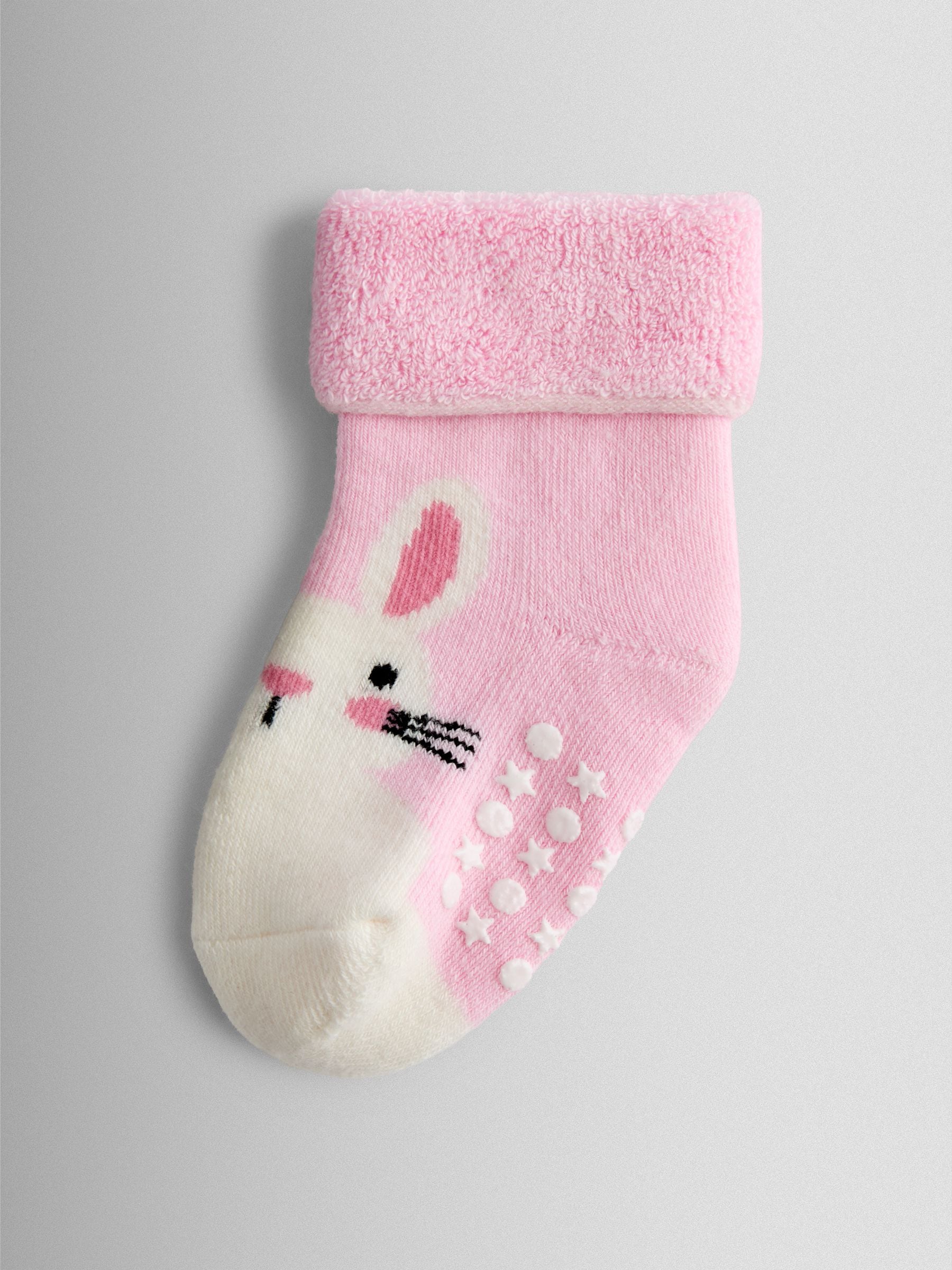 JoJo Maman Bébé Pastel 3-Pack Bunny Socks image 2