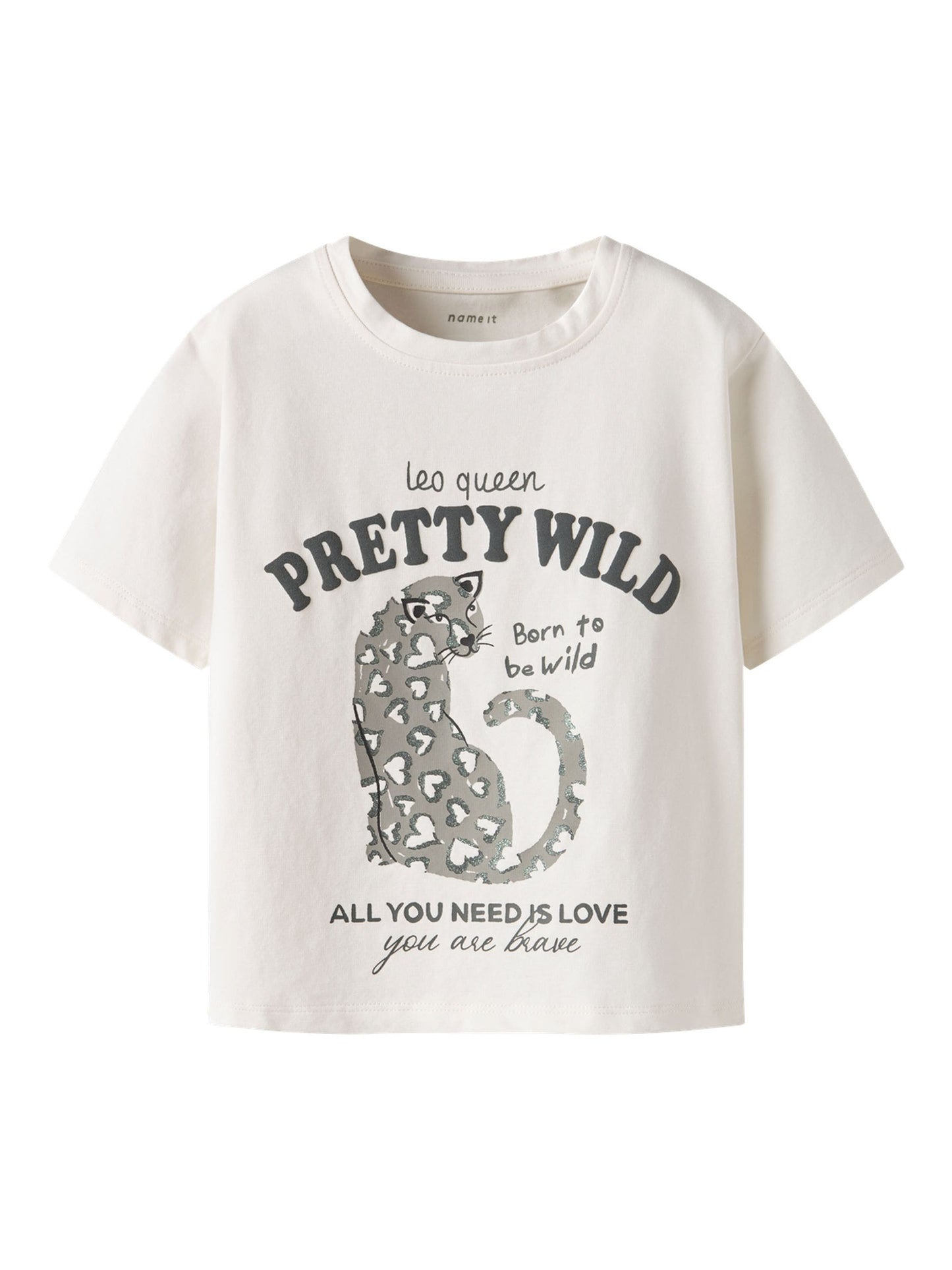 Name It White Cheetah Short Sleeve T-Shirt image 3