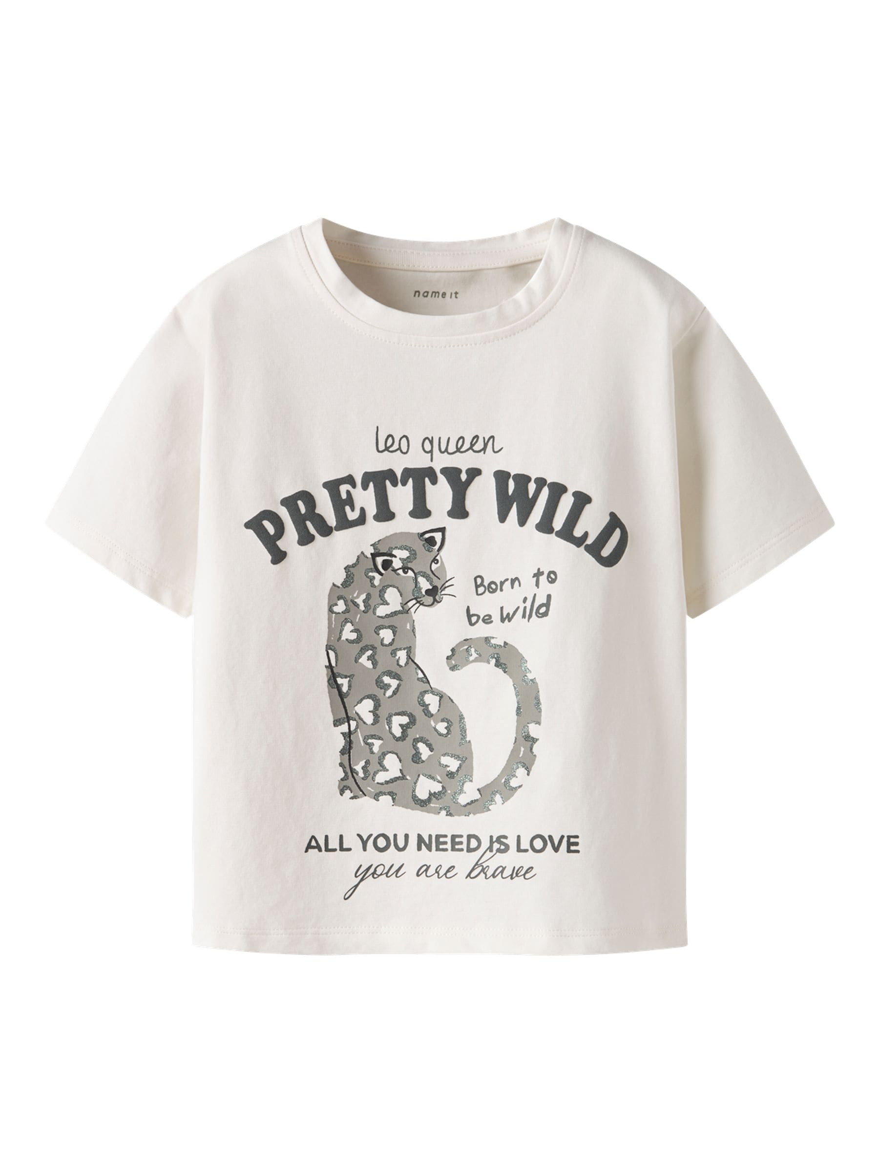 Name It White Cheetah Short Sleeve T-Shirt image 3