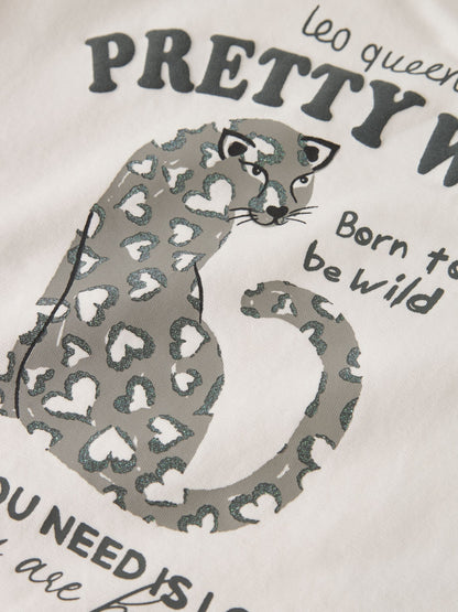 Name It White Cheetah Short Sleeve T-Shirt image 5