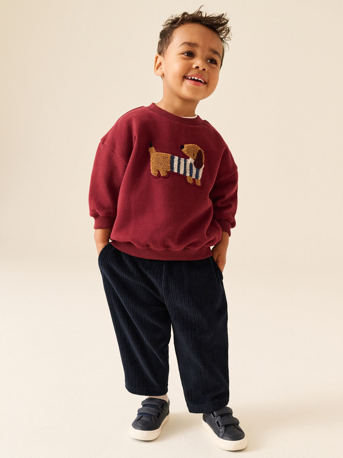 Dsiney Kidz - Dark Red Crew Neck Joggers Set (3mths-7yrs) image 1