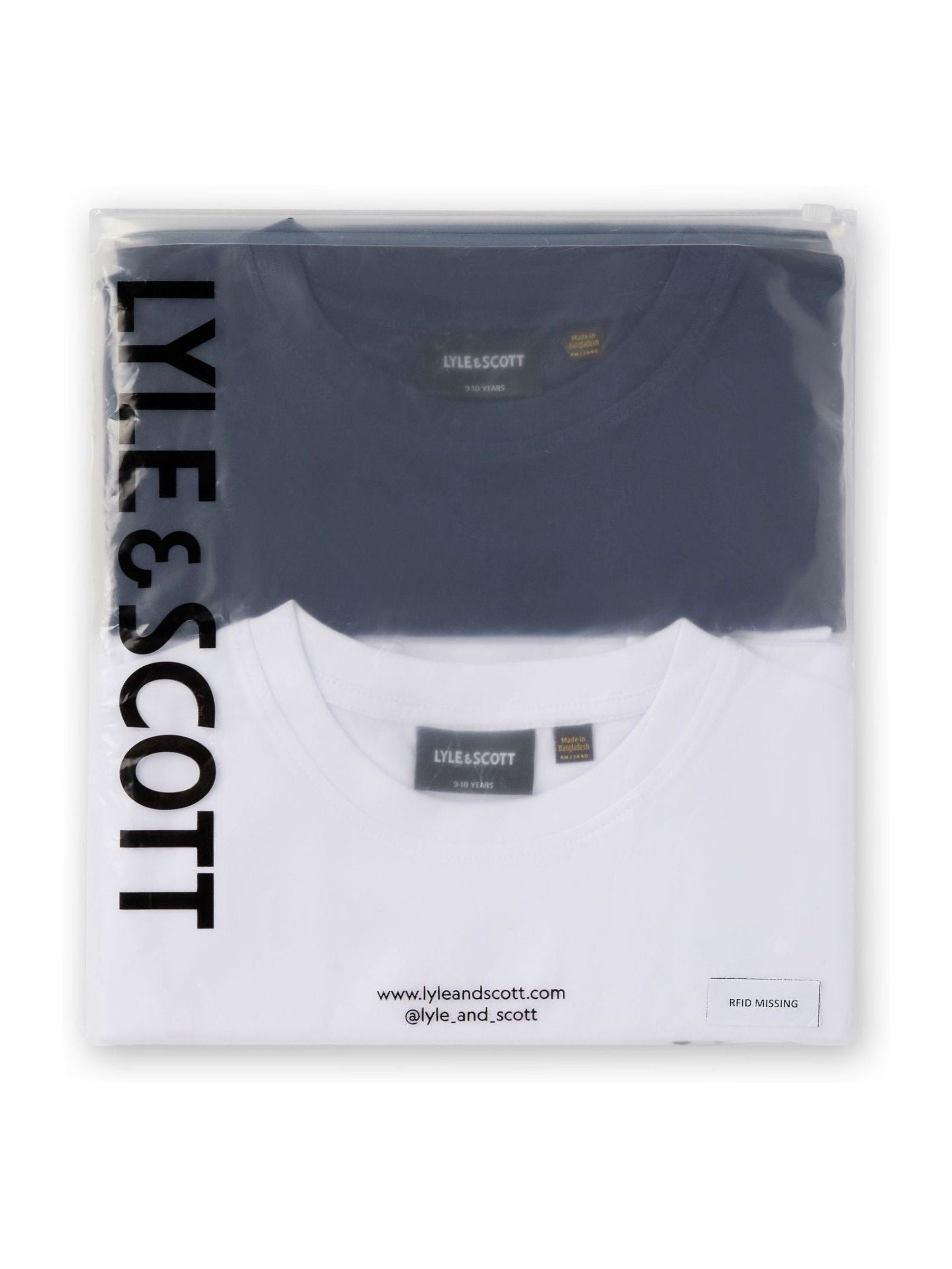 Dsiney Kidz - Lyle & Scott Navy and White Multipack T-Shirts 2 Pack image 3