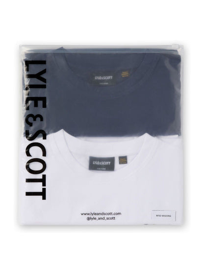 Dsiney Kidz - Lyle & Scott Navy and White Multipack T-Shirts 2 Pack image 3