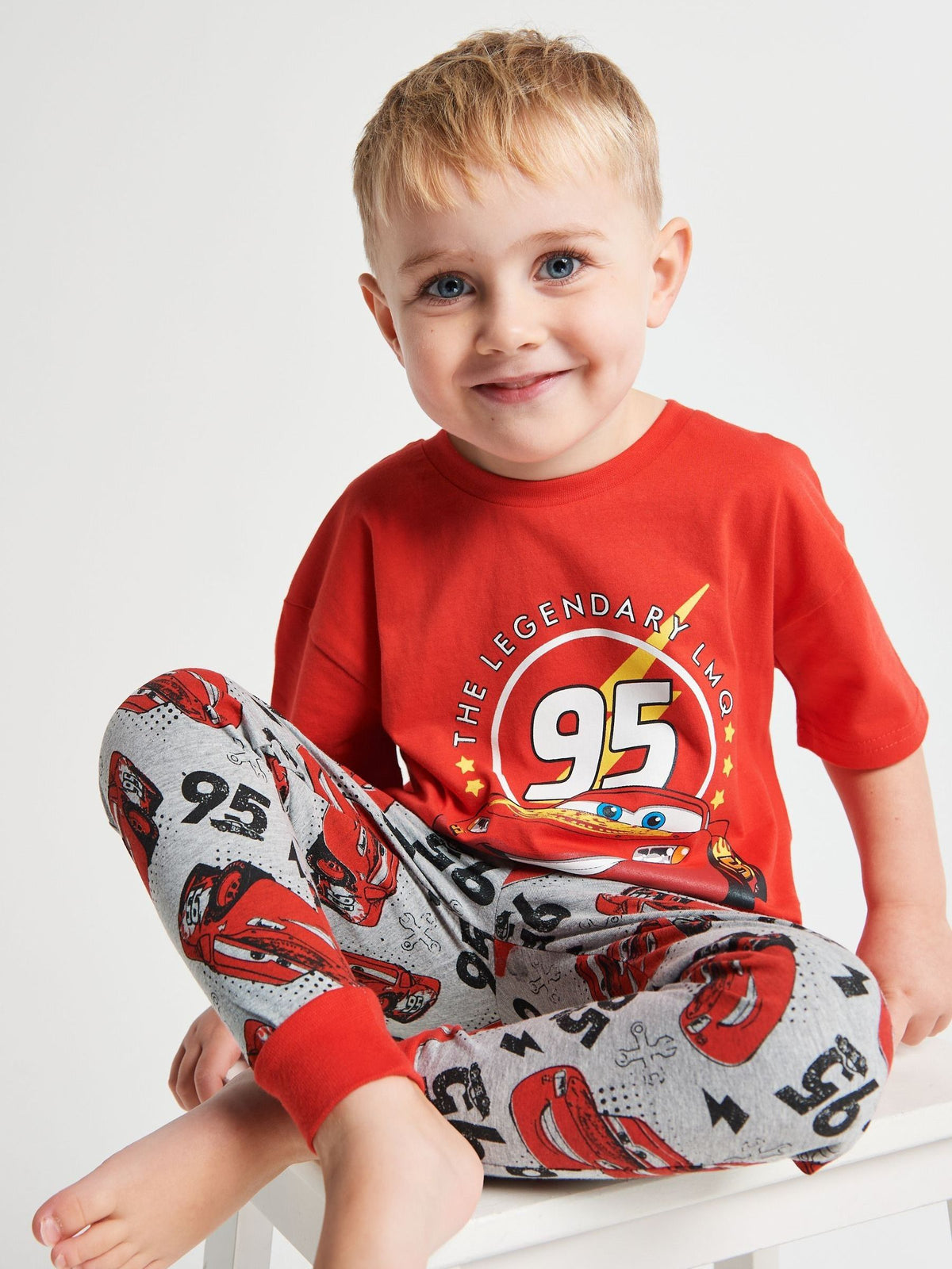 Brand Threads Red Cars Short Sleeve Pyjamas Set - image 4