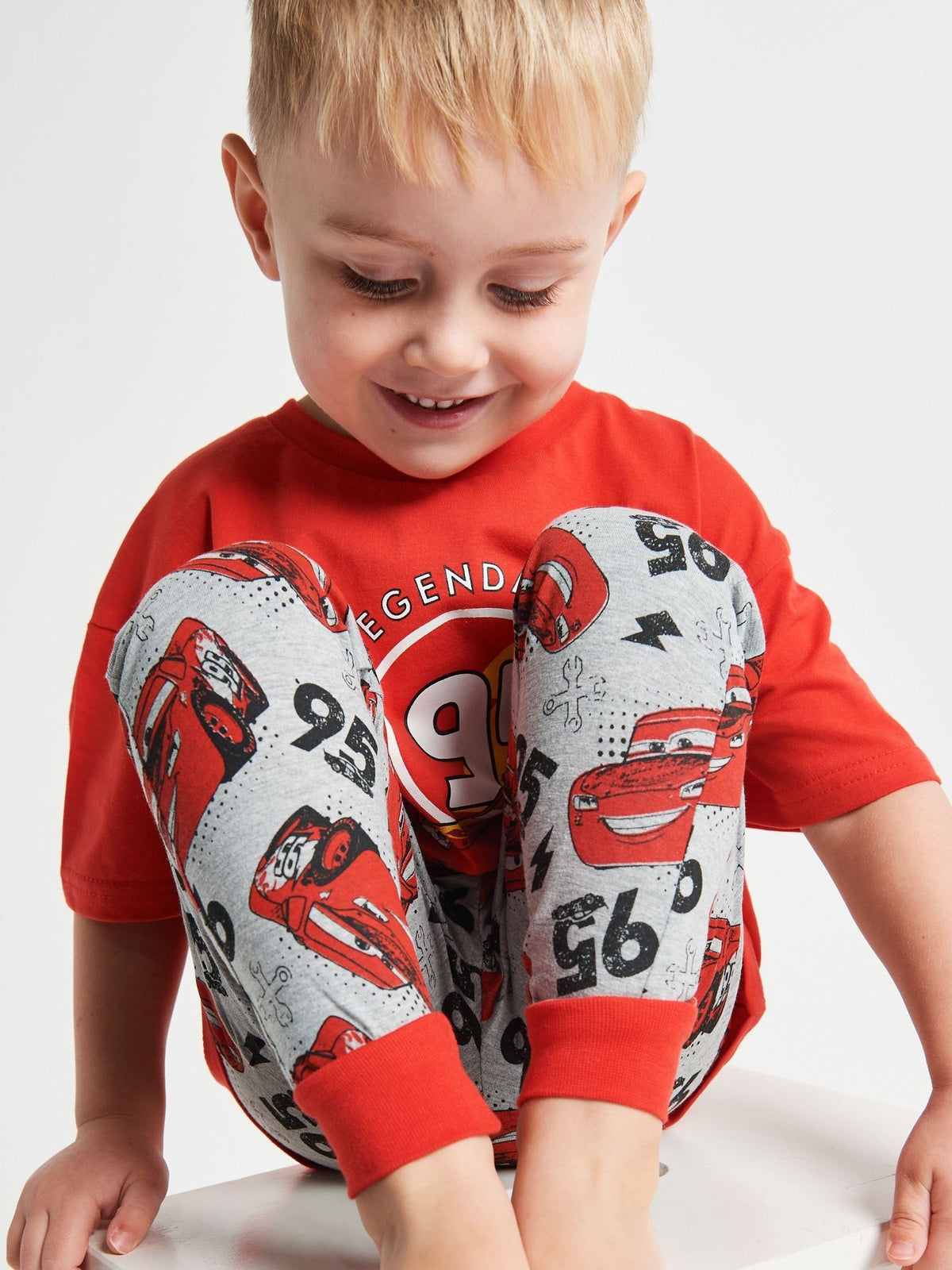 Brand Threads Red Cars Short Sleeve Pyjamas Set - image 6