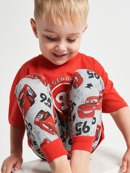 Brand Threads Red Cars Short Sleeve Pyjamas Set - image 6