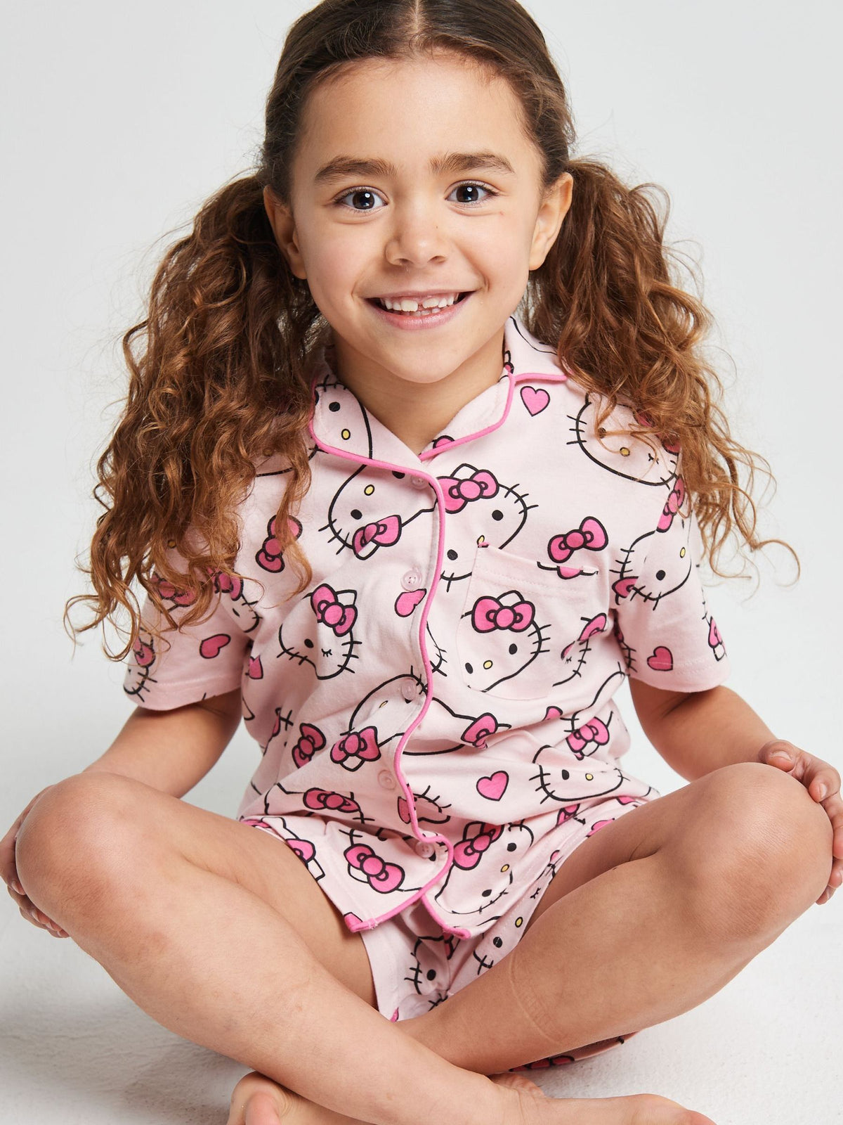 Brand Threads Pink Hello Kitty Short Pyjamas Set - image 3