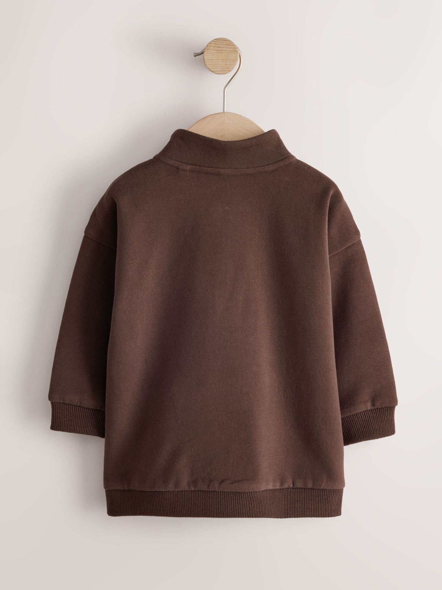 Dsiney Kidz - Chocolate Brown Soft Touch Half Zip Neck Sweat Top (3mths-7yrs) image 6