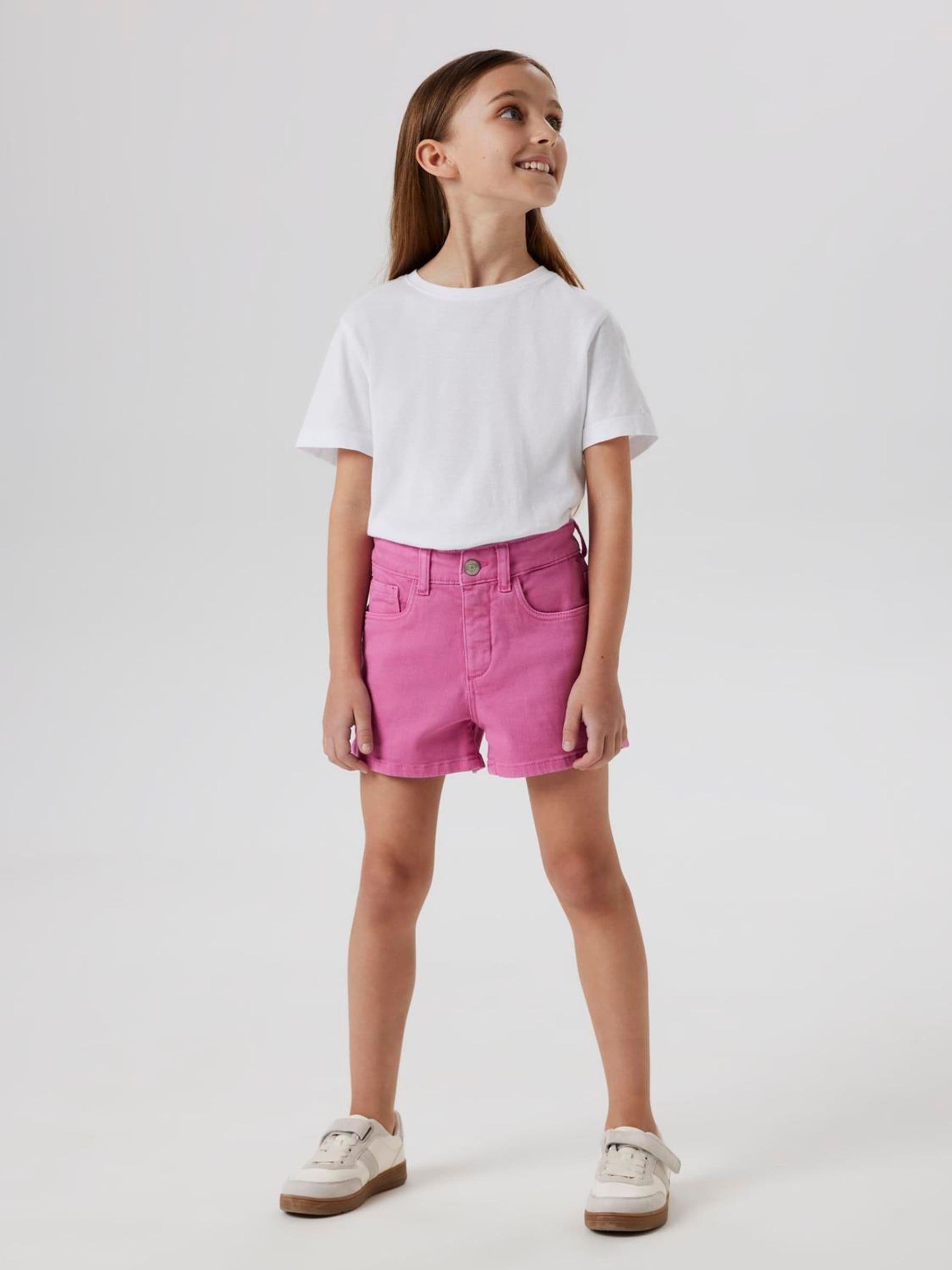 Dsiney Kidz - Name It Pink Rose Mom Fit Denim Shorts image 1