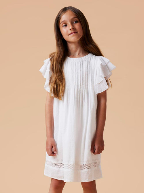 Dsiney Kidz - Name It White Short Frill Sleeve Dress image 1