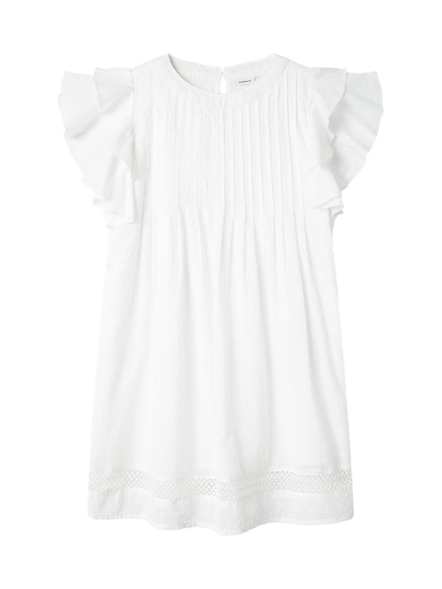 Name It White Short Frill Sleeve Dress image 2