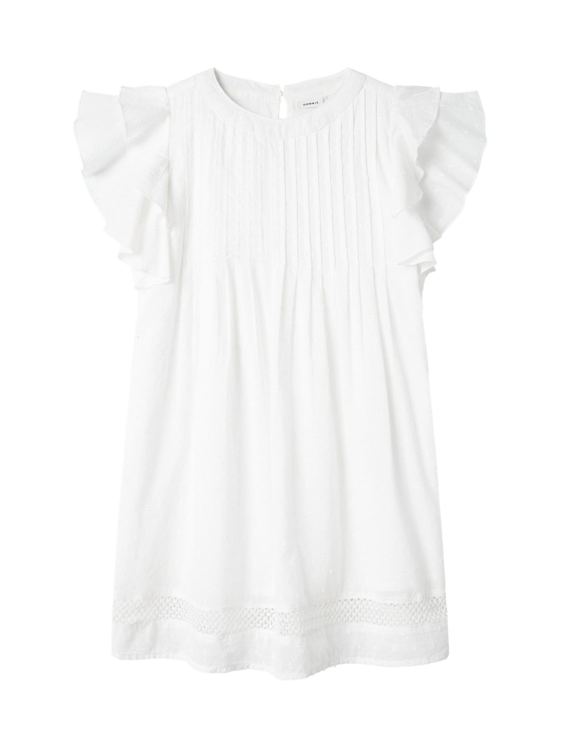 Name It White Short Frill Sleeve Dress image 2
