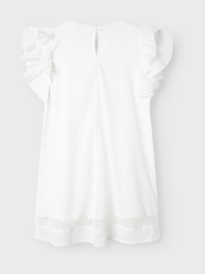 Name It White Short Frill Sleeve Dress image 3