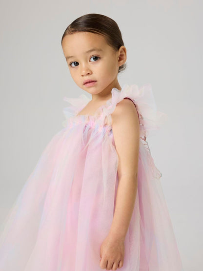 Name It Pink Rainbow Tulle Dress with Detachable Wings image 1