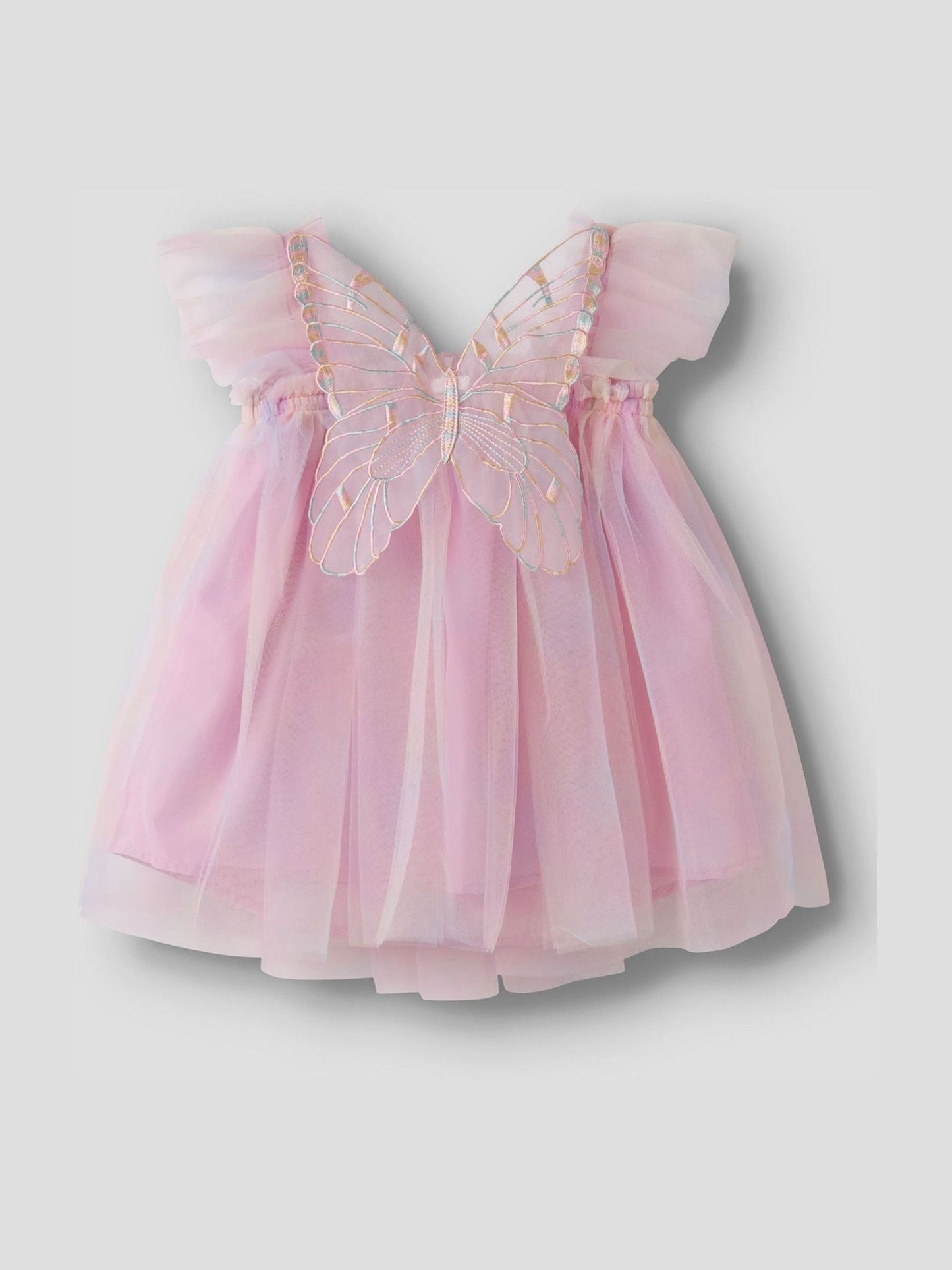 Name It Pink Rainbow Tulle Dress with Detachable Wings image 3