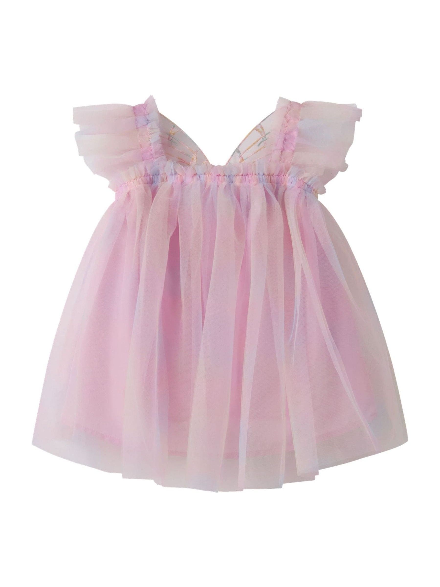 Name It Pink Rainbow Tulle Dress with Detachable Wings image 4