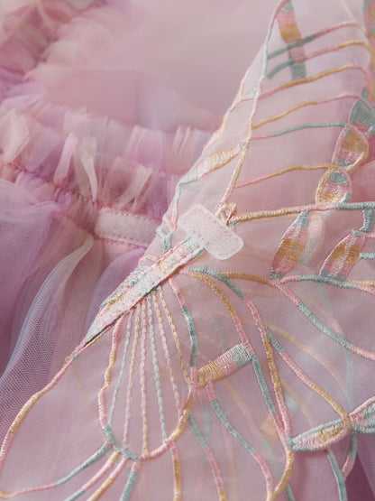 Name It Pink Rainbow Tulle Dress with Detachable Wings image 5