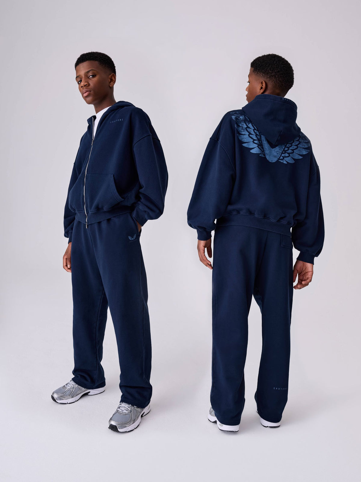 Castore Navy Oversized Zip Through Hoodie and Straight Leg Jogger Set - image 1