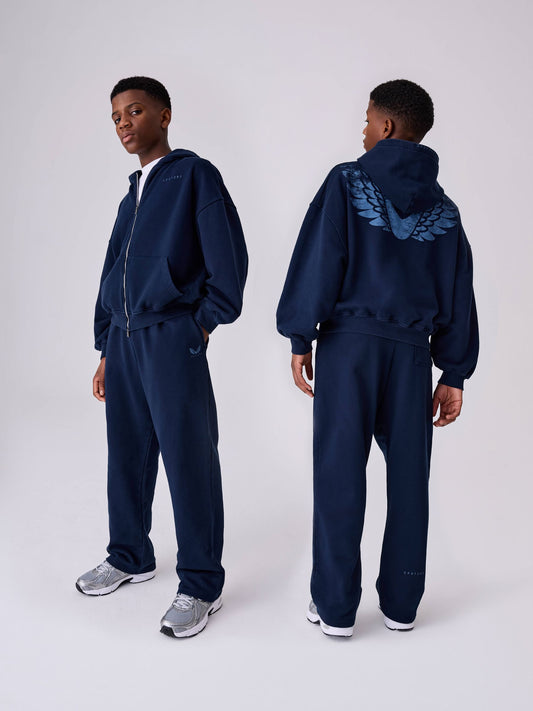 Castore Navy Oversized Zip Through Hoodie and Straight Leg Jogger Set - image 1