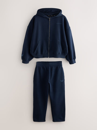 Castore Navy Oversized Zip Through Hoodie and Straight Leg Jogger Set - image 10