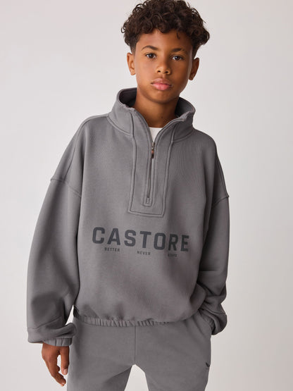 Castore Grey Oversized 1/4 Zip and Jogger Set - image 1