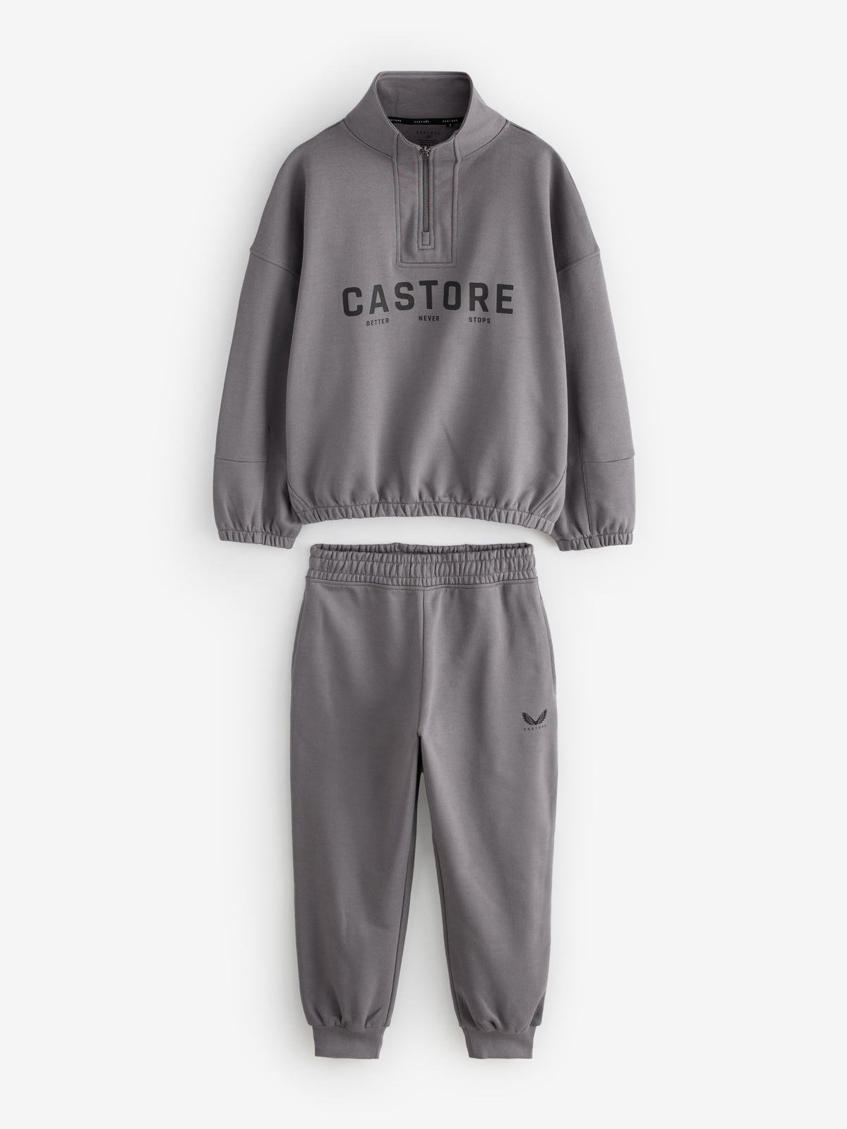 Castore Grey Oversized 1/4 Zip and Jogger Set - image 6